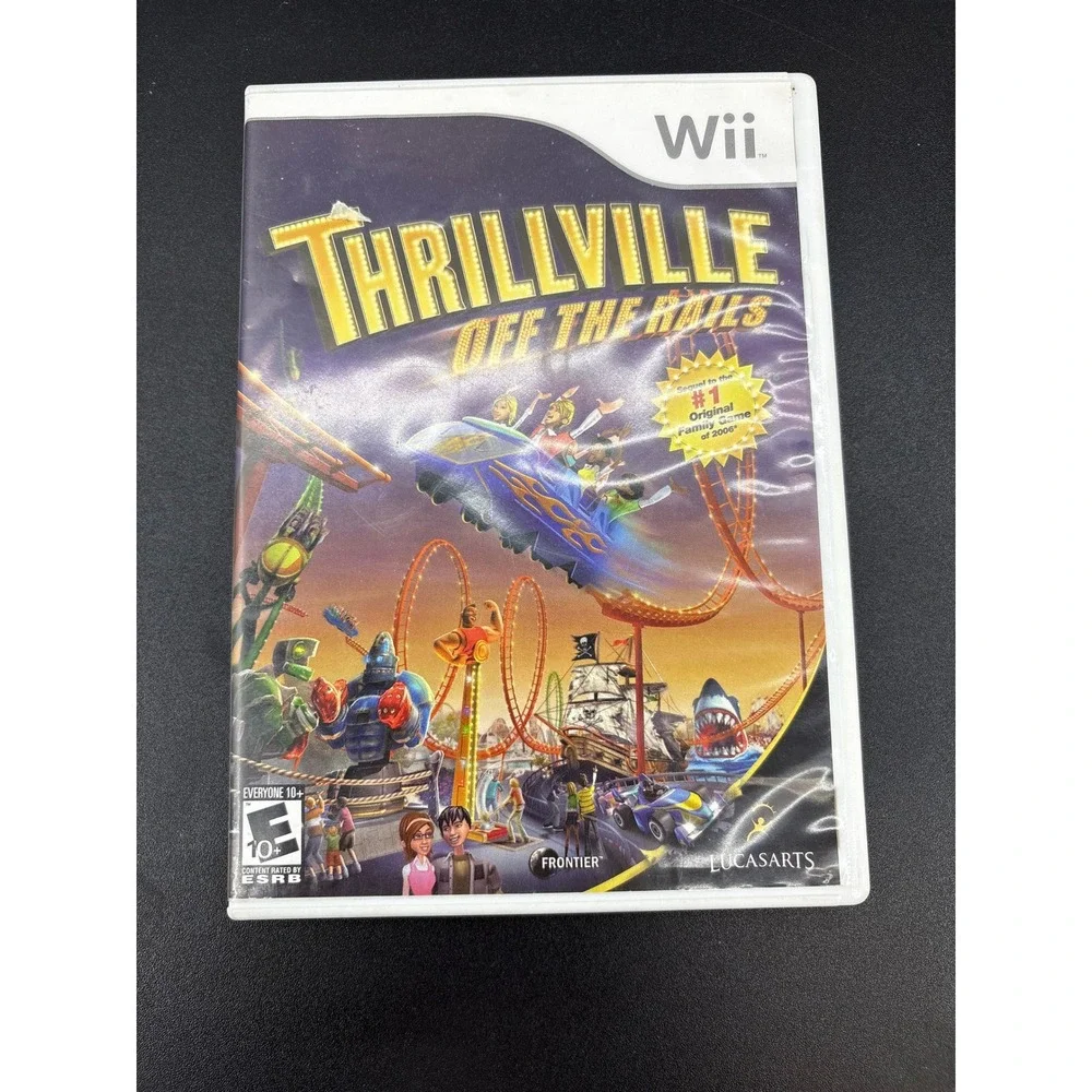 Thrillville Off the Rails Nintendo Wii LucasArts Simulation Game RVL-RTVE-USA